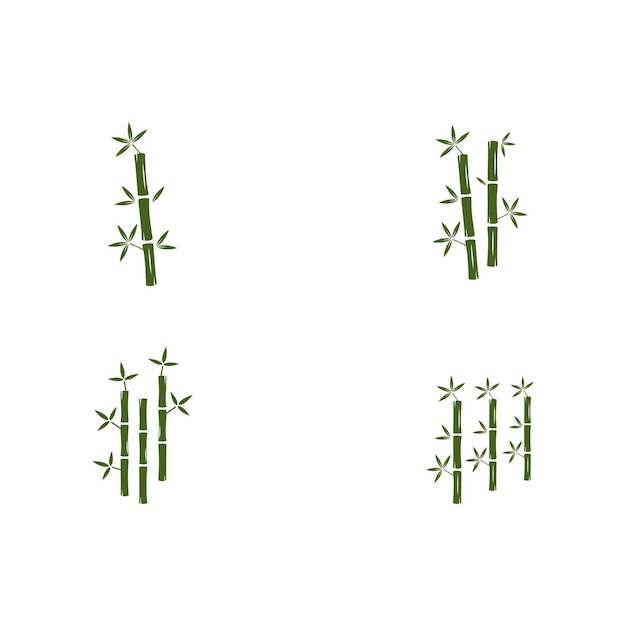 Bamboo logo vector icon illustration