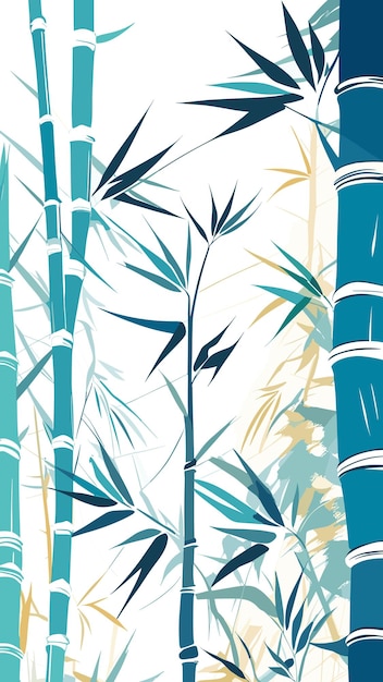 Bamboo plant drawing cartoon artwork vector