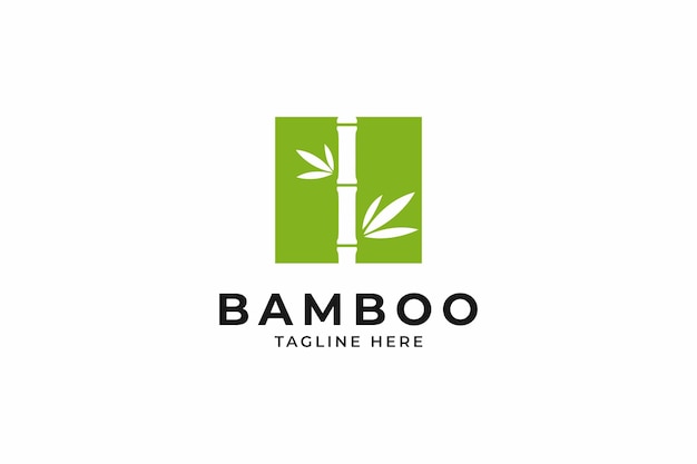 Design del logo del germoglio di bambù