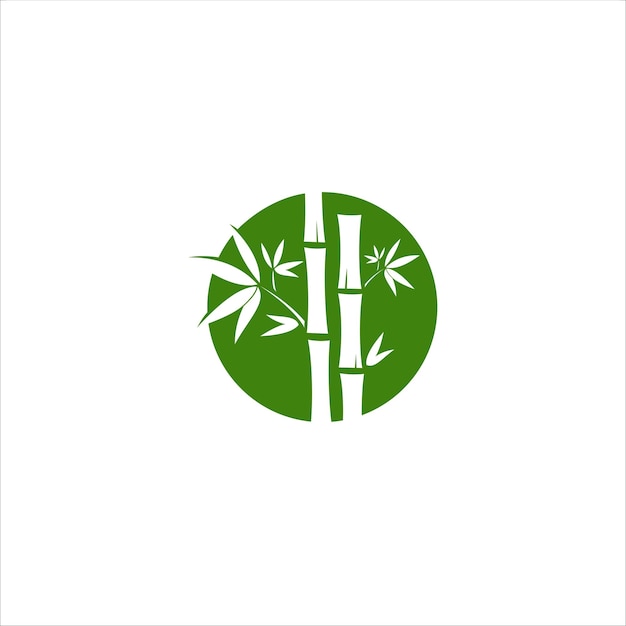 Bamboo tree logo template