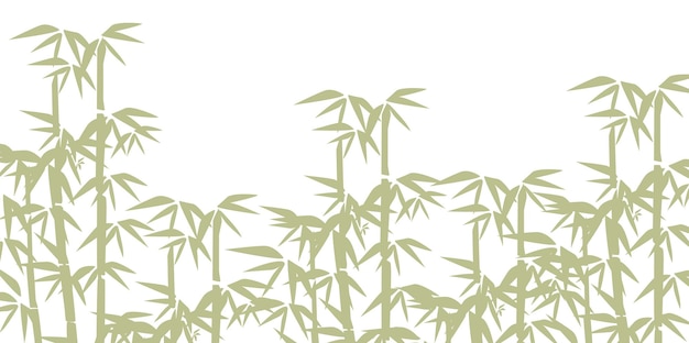 Vector bamboo trees pattern