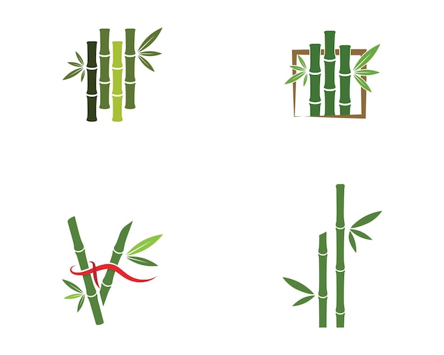 Bamboo vector icon illustration