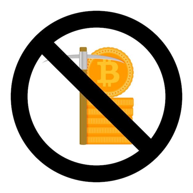 Ban mine bitcoin symbol