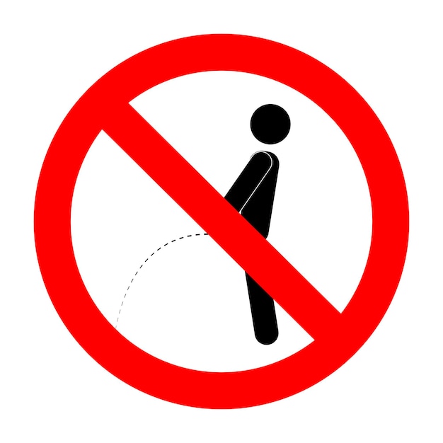 Vector ban piss symbol