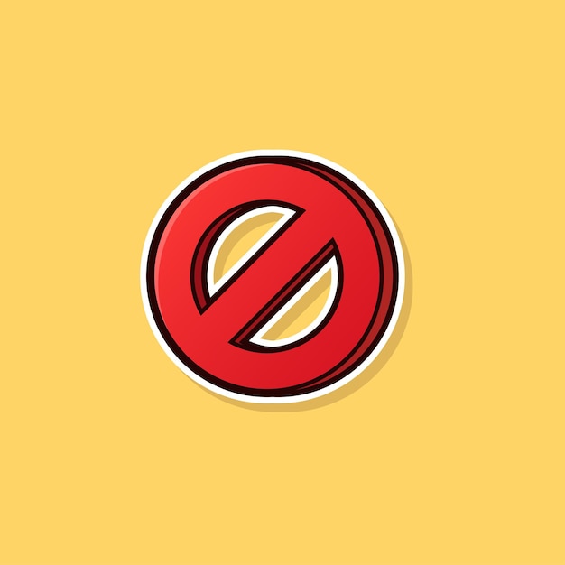 Vector ban sign icon illustration