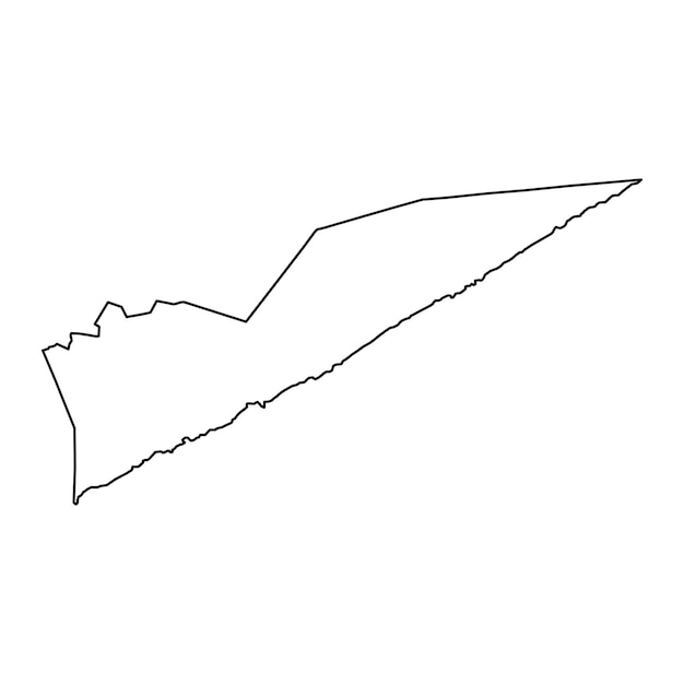 ベクトル バナダール地域地図 ソマリアの行政区画 ベクトルイラスト