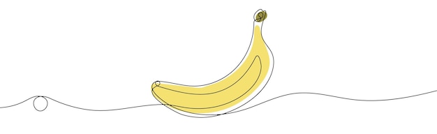 Banaan doorlopende lijntekening vector illustratie Een lijn banaan