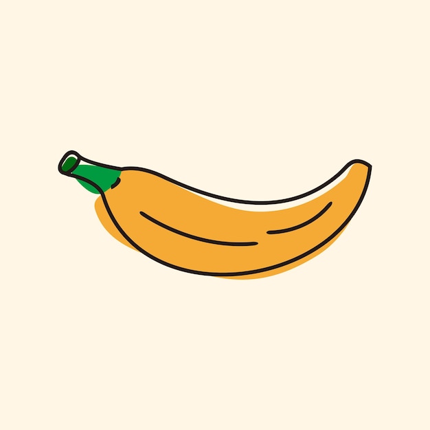 Banaan fruit cartoon stijl