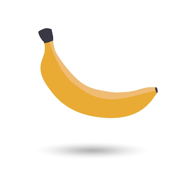 Banaan gekleurde pictogram vector geïsoleerd op een witte achtergrond