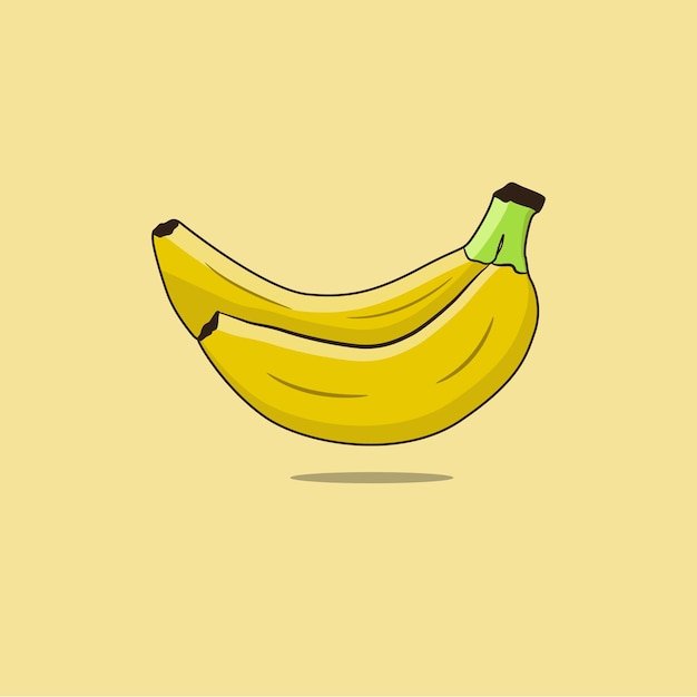 Banaan illustratie, Banaan fruit cartoon vector.