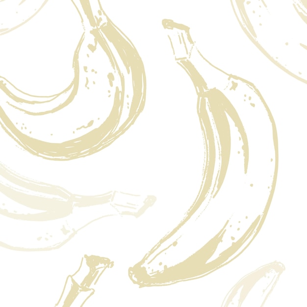 Banaan in posterontwerp in schetsstijl