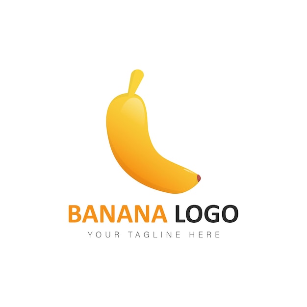 Banaan logo verloop ontwerp illustratie