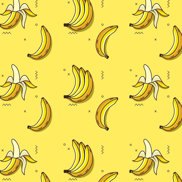 Banaan patroon achtergrond vector