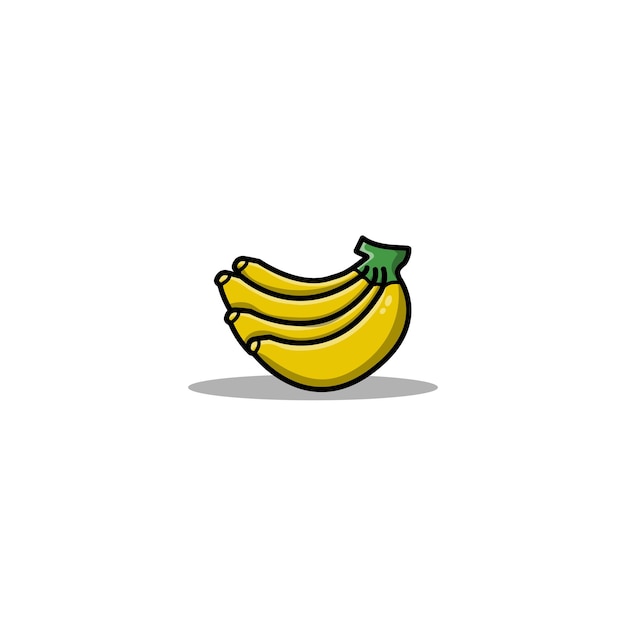 Banaan plat pictogram ontwerp logo