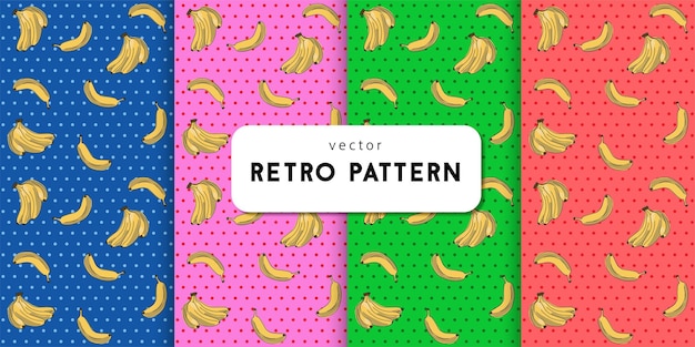 Banaan retro patroon stippen