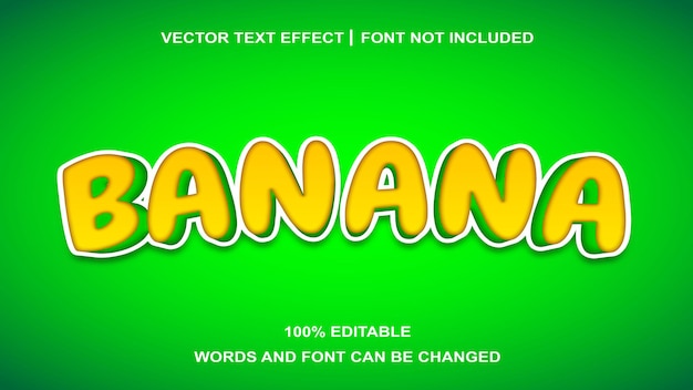 BANAAN STIJL BEWERKBAAR TEKST EFFECT