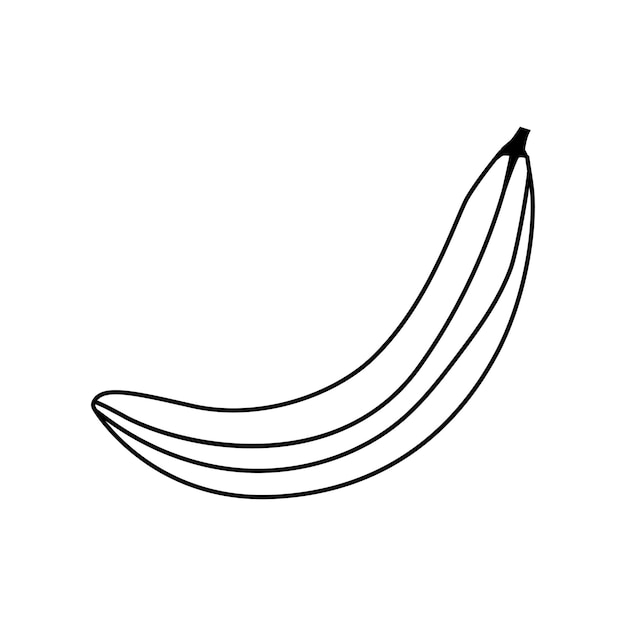 Banaanpictogram eenvoudig gekleurd voor logo Dessertfruitvoedselpictogram voor webverloop