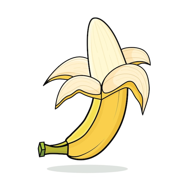 Cartone animato di banana banana vettoriale impilato di banana banana
