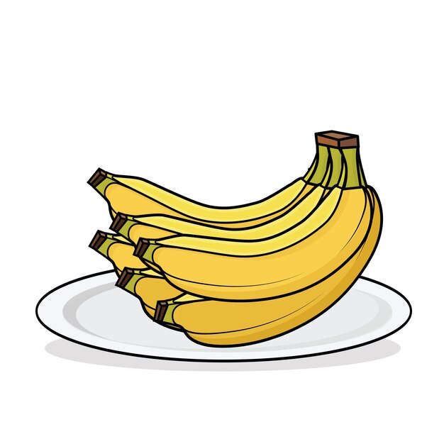 Cartone animato di banana banana frutta banana banana illustrazione