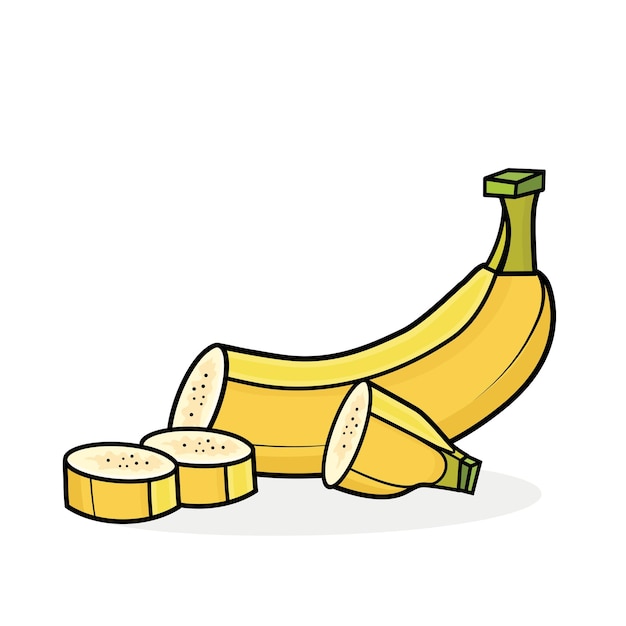 Vector banana cartoon banana fruit banana banana illustration