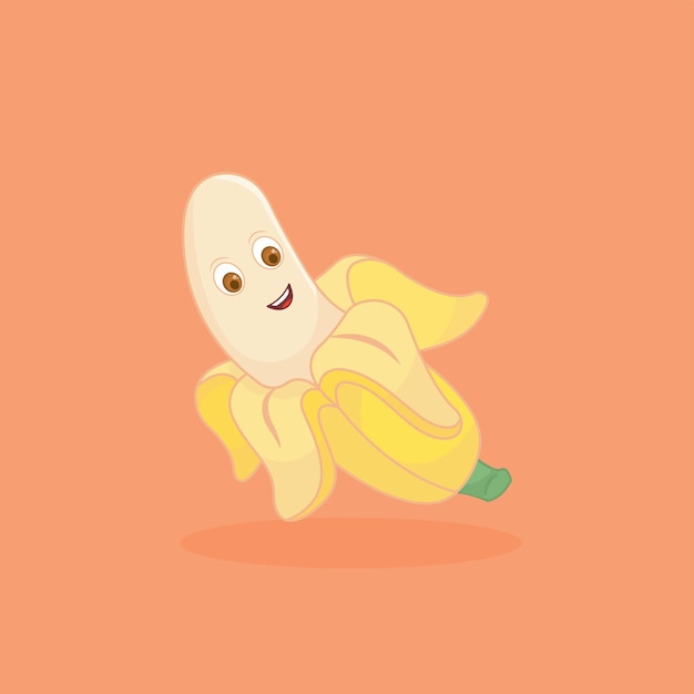 Vector banana cartoon illustration