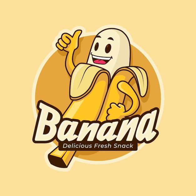 Banana character logo