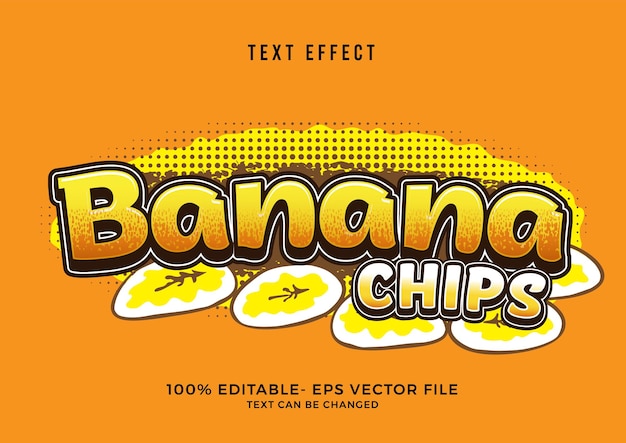 Effetto di testo con chips di banana