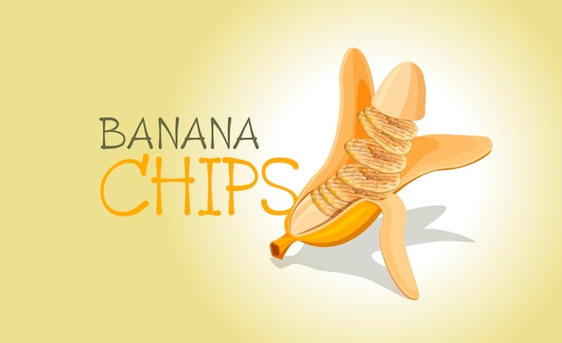 banana chips vector design.