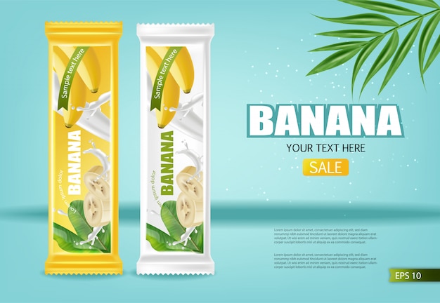 Banner di cioccolato alla banana