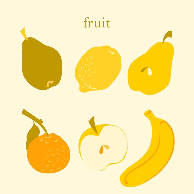 Banana citrus set