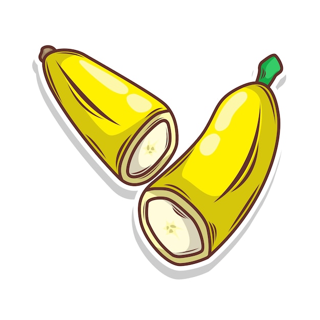 Banana doodle hand draw vector illustration