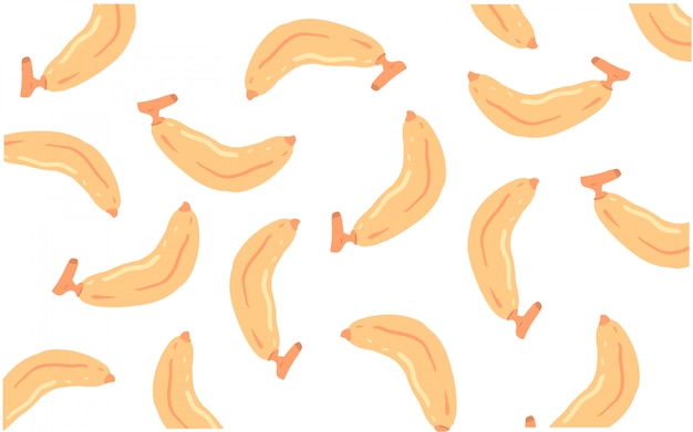 Vettore modello di doodle di banana