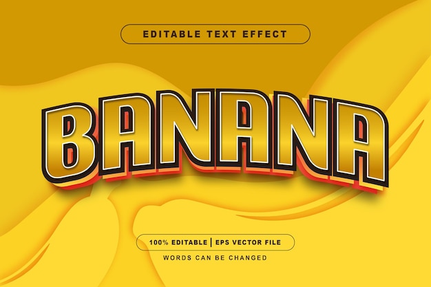 Banana editable text effect