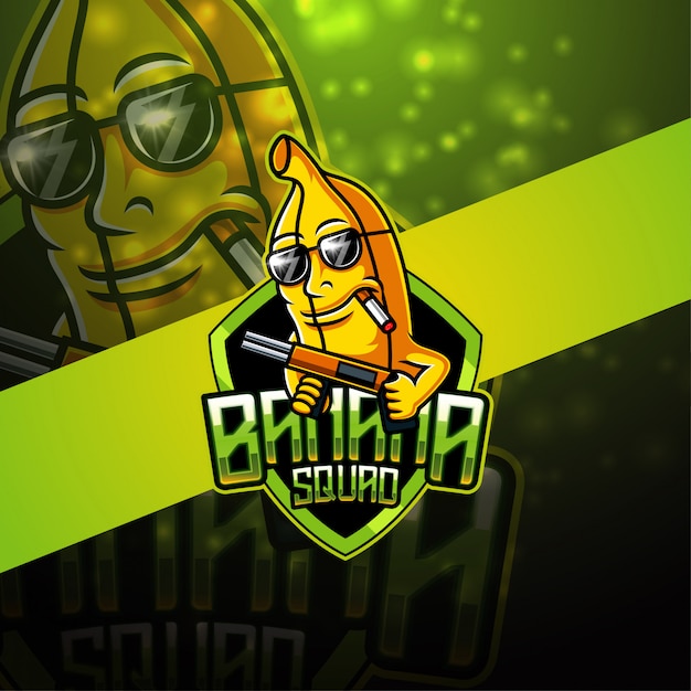 Banana esport mascot logo