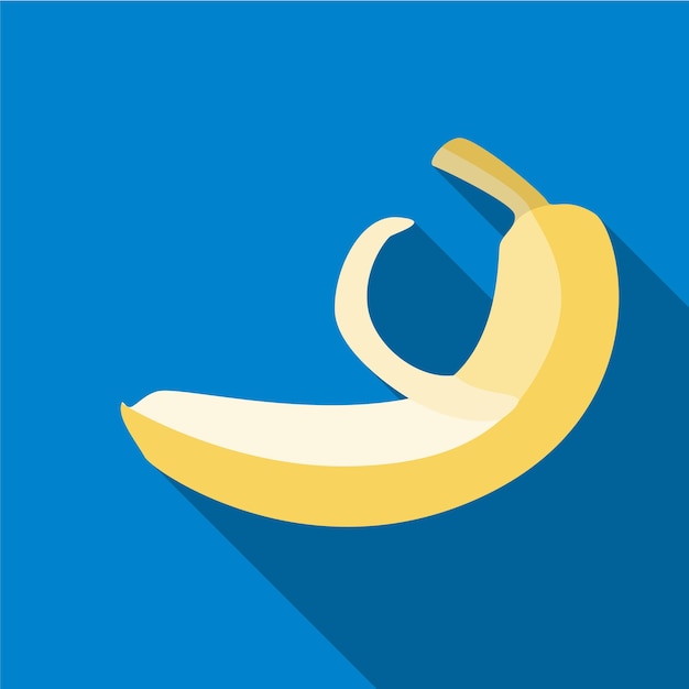 Банан плоский значок иллюстрации изолированных вектор знак символ