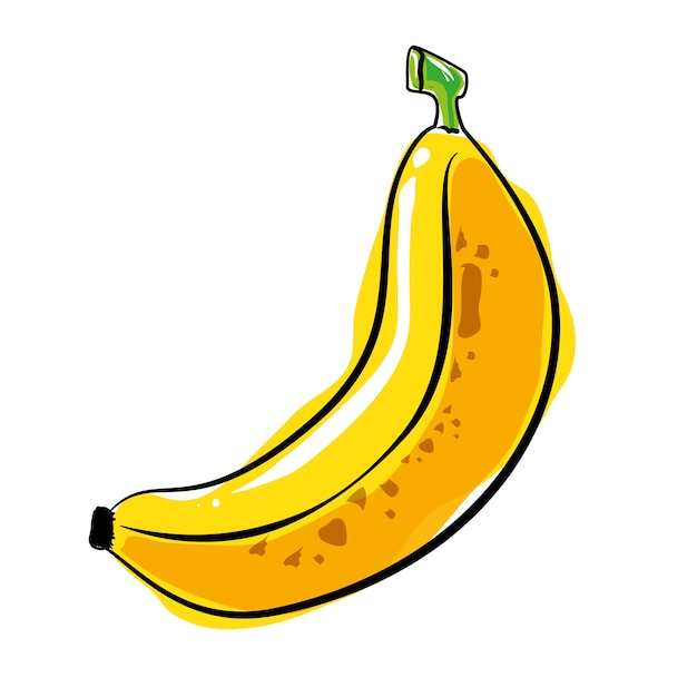 banana fresh and healthy fruit vector illustration design