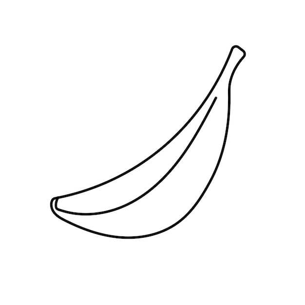 Banana fruit doodle icon