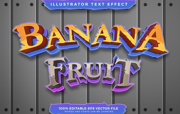  banana fruit text effect