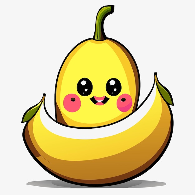 banana fruit vector illustration cartoon