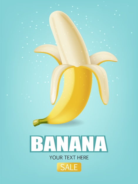 Banana fruits banner