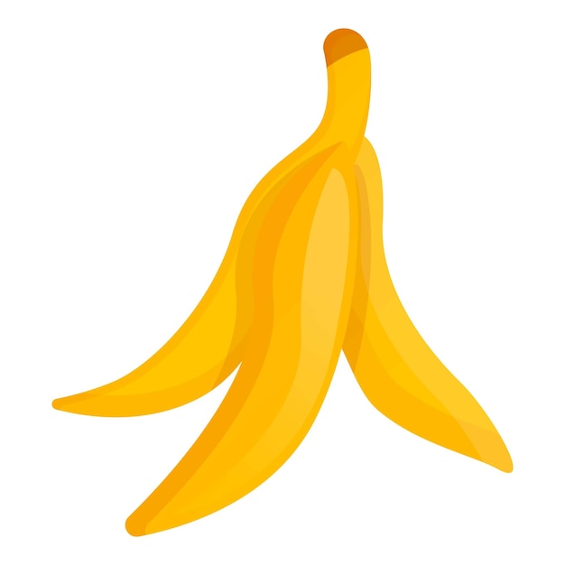 Иконка бананового мусора Мультфильм иконка вектора бананового мусора для веб-дизайна выделена на белом фоне