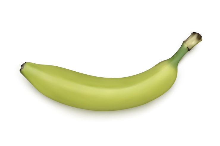 Vector banana geïsoleerd op witte achtergrond