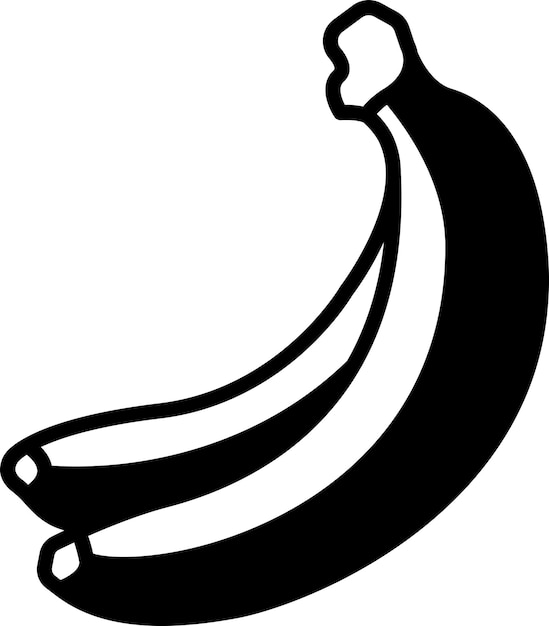 Banana glyph and line vector illustration