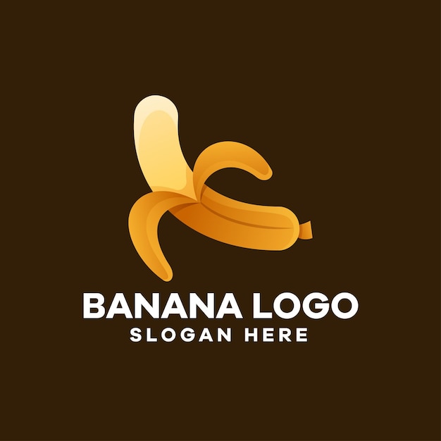 Design del logo sfumato a banana