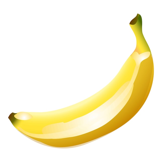 Vector banana icon cartoon vector yummy fruit natural vitamin