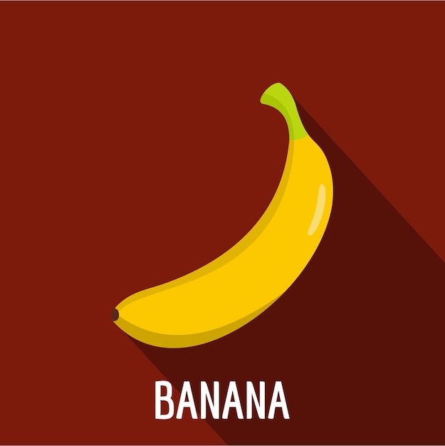 バナナのアイコン ウェブ用のバナナベクトルアイコンの平らなイラスト