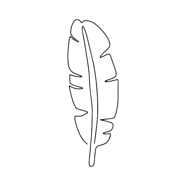 Premium Vector | Banana leaf the flower leaf is drawn in one line isolated on a white background vector illustration drawing a continuous line Premium Vector | Banana leaf the flower leaf is drawn in one line isolated on a white background vector illustration drawing a continuous line