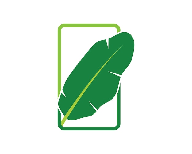 Дизайн векторной иконки банановых листьев