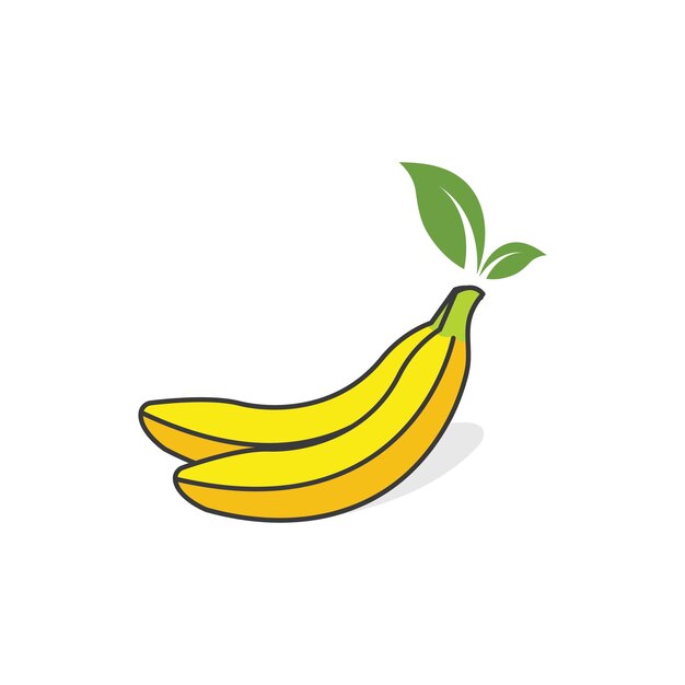Шаблон дизайна векторной иллюстрации банановой линии