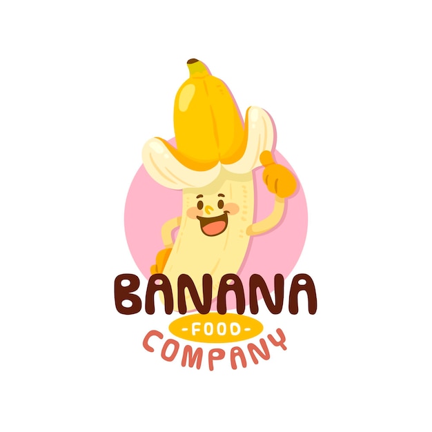 Banana logo company with hat